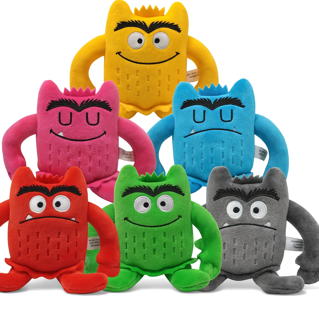 Pack de 6 Peluches Émotions